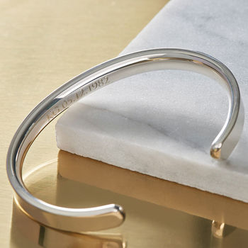 Men's Chunky Sterling Silver Torque Bangle, 9 of 9