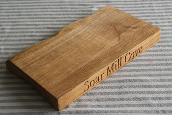 Waney Edge Chopping Board | Personalised Solid Oak, 2 of 11