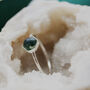 Moss Agate Hexagonal Ring In Sterling Silver, thumbnail 1 of 3