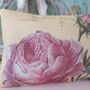 French Postcard Rose Design Gift Pillows, thumbnail 2 of 8