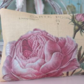 French Postcard Rose Design Gift Pillows, 2 of 8
