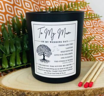 Personalised Mother Of The Bride Wedding Day Candle, 2 of 11