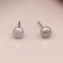 Sterling Silver Grey Freshwater Pearl Stud Earrings, thumbnail 1 of 10