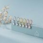 Double Prong Sparkly Cz Huggie Hoop In Sterling Silver, thumbnail 6 of 11