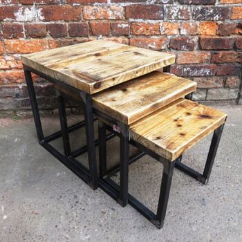 Industrial Reclaimed Nest Of Tables 419, 6 of 6