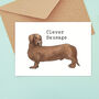 'Clever Sausage' Congratulations Card, thumbnail 1 of 2