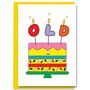 Old Age Birthday Cake Candle Funny Joke Birthday Card, thumbnail 1 of 2