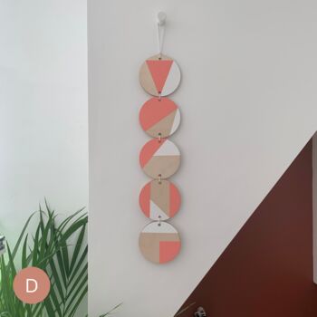 Five Tier Small Wooden Multicoloured Wall Hanging, 5 of 5