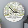 Personalised Map Wooden Clock, thumbnail 1 of 5