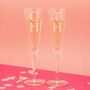 Personalised Pair Of Monogram Champagne Flutes, thumbnail 1 of 3