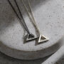 Men’s Mini Open Triangle Necklace, thumbnail 1 of 6