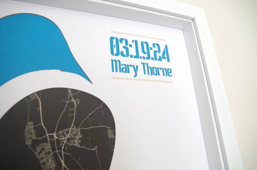 Personalised Edinburgh Marathon Engraved Map Framed By PHOME