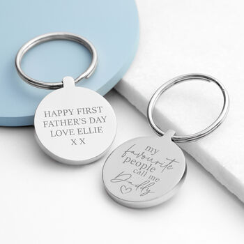 Personalised My Favourite People Call Me Daddy Keyring, 2 of 2