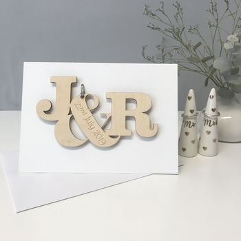 Personalised Entwined Letters Wedding/Engagement Card, 8 of 12