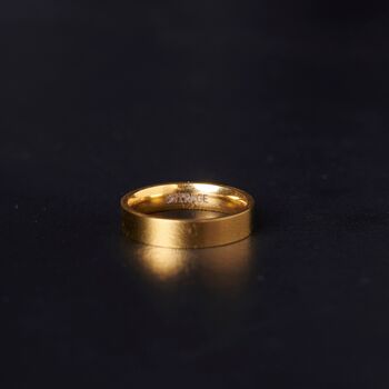 Gold Engraved 5mm Band Ring, 3 of 11
