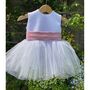 Handmade Sparkly Tulle Heart Back Flower Girl Dress, thumbnail 2 of 11