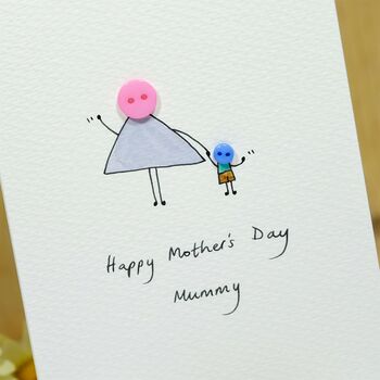 Personalised 'Button Mummy' Handmade Card, 10 of 12