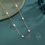 Natural Oval Pearl Choker Necklace In Sterling Silver, thumbnail 5 of 9