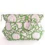 Wash Bag With Handles Green Sunflower Print, thumbnail 2 of 4