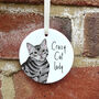 Crazy Cat Lady Ceramic Hanging Decoration, thumbnail 4 of 7