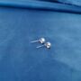 Blue Topaz Birthstone Stud Earrings, thumbnail 2 of 7