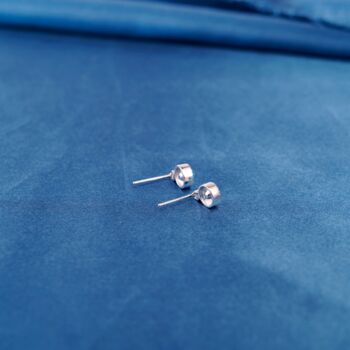 Blue Topaz Birthstone Stud Earrings, 2 of 7