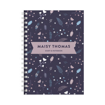 Personalised Leaf Combined Diary And Notebook, 9 of 11