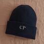 Personalised Slogan Navy Beanie Hat, thumbnail 1 of 3