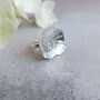 Sterling Silver Large Rose Flower Ring, thumbnail 4 of 9