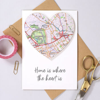 Map Location Heart New Home Card, 2 of 8