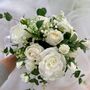 The Charlotte, White Rose And Sage Green Bridal Bouquet, thumbnail 9 of 12