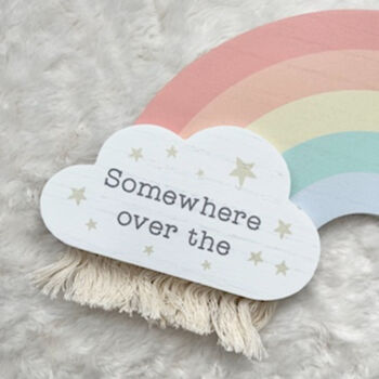 Rainbow Wall Plaque | Nursery Wall Decor | New Baby Gift, 7 of 8