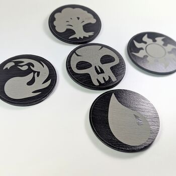 Mtg Mana Coaster Set Five In Slate Magic The Gathering, 9 of 9