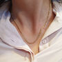 18k Gold Vermeil Plated Figaro Chain Necklace, thumbnail 3 of 6