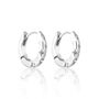 Cute Silver Glittering Cosmic Star Hoop Earrings, thumbnail 1 of 2