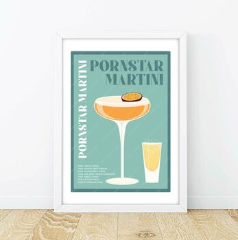 Pornstar Martini Cocktail Print, 3 of 7