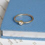 Birthstone Ring In 18ct Gold Vermeil, thumbnail 2 of 6