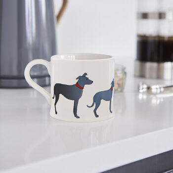 Christmas Lurcher Sighthound Dog Pin Badge, 4 of 12