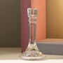 Vintage Mid Century Glass Candlestick, thumbnail 2 of 4