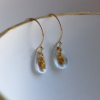 Circular Hook Brushed Drop Fair Trade Earrings, 2 of 7