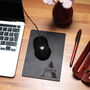 Personalised Home Office Mini Premium Leather Mouse Mat, thumbnail 4 of 9