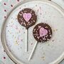Heart Jazzy Milk Chocolate Lollipop, thumbnail 2 of 2
