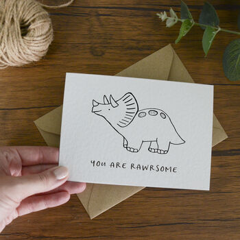 You Are Rawrsome Triceratops Card, 4 of 4