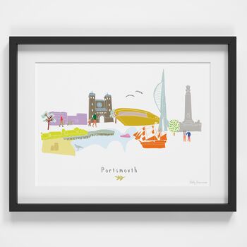 Portsmouth Skyline Cityscape Art Print, 2 of 3