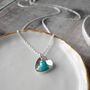 Silver And Turquoise Heart Pendant, thumbnail 1 of 4