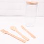 Reusable Bamboo Travel Cutlery Set In Material Case, thumbnail 3 of 3