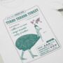 Funny Cassowary T Shirt 'Know your Turbo Terror Turkey', thumbnail 2 of 4