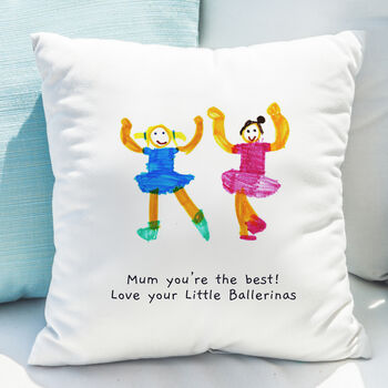 Personalised Childrens Drawing Photo Upload Cushion, 7 of 7