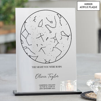 Personalised Constellation Star Map Gift For New Baby, 8 of 11
