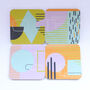 Set Of Coasters With Abstract Painting Designs, thumbnail 2 of 11